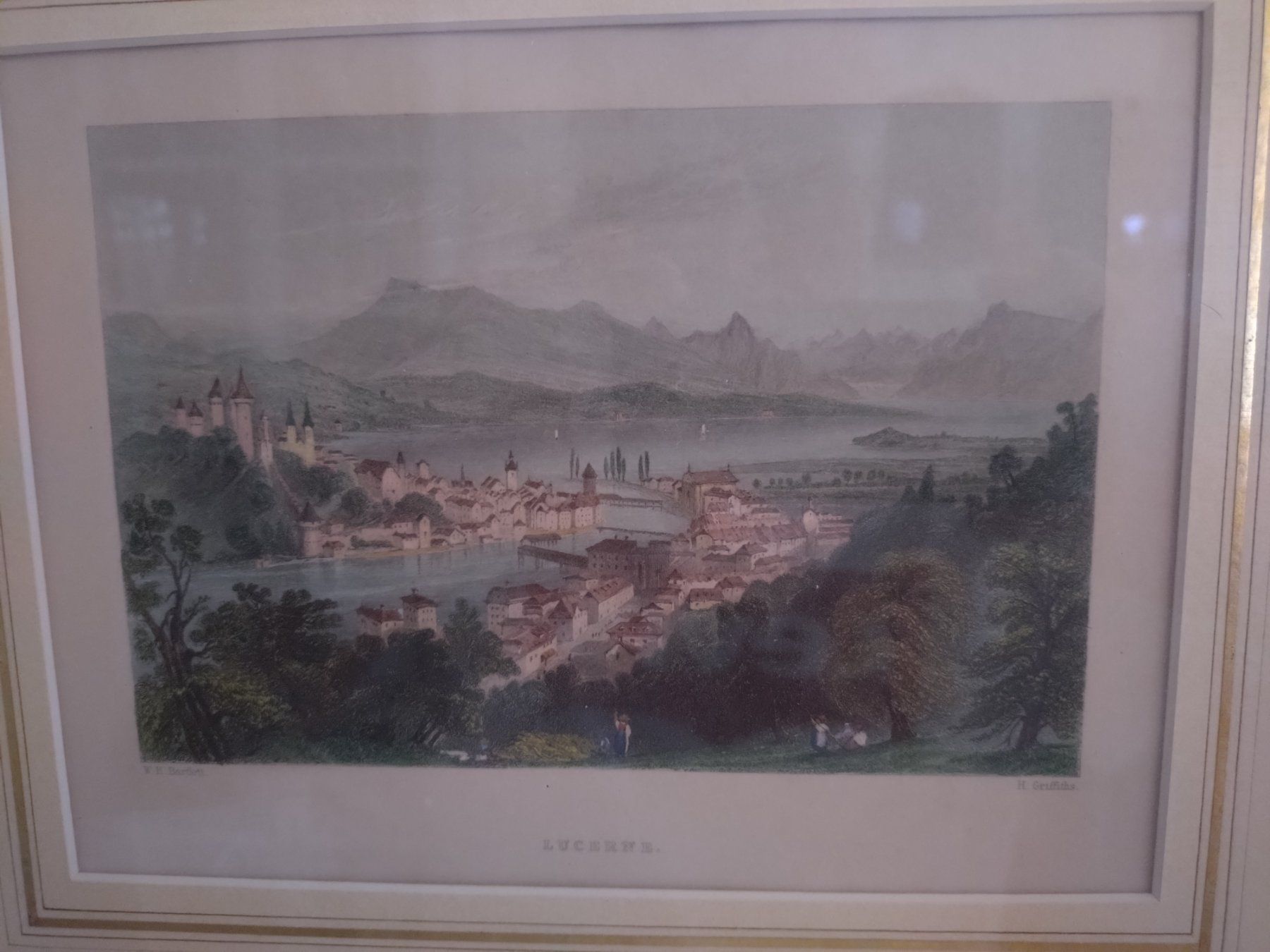 Incisioni: Antiker Stahlstich " Lucerne" W.H. Bartlett – Usato da Vordemwald venduto da ald_z79j 1