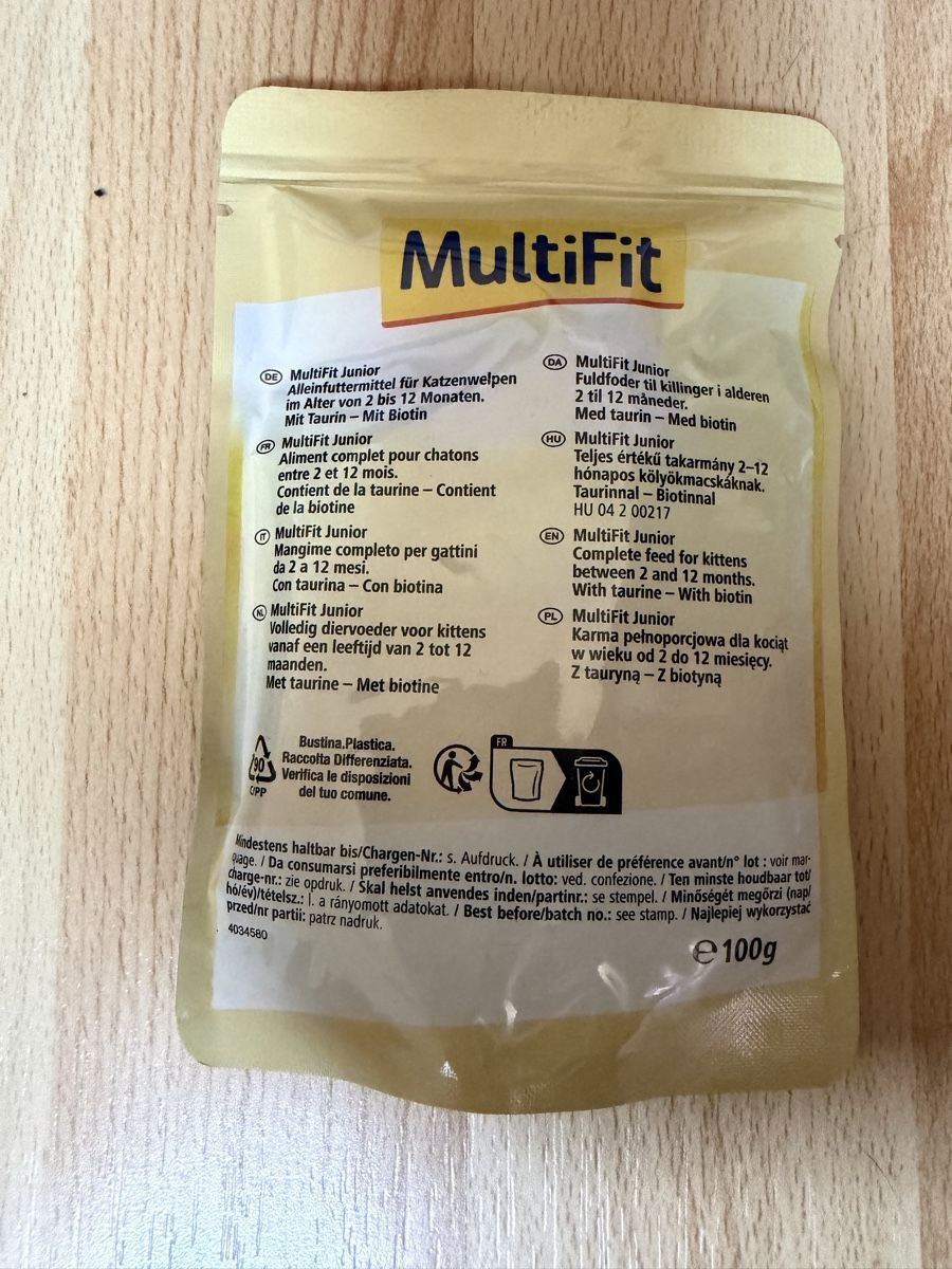 Mangimi: MultiFit Katzenfutter Junior Ente 12x100g neu – Nuovo e nell'imballaggio originale da Olten venduto da Nirvaaanaaa 1