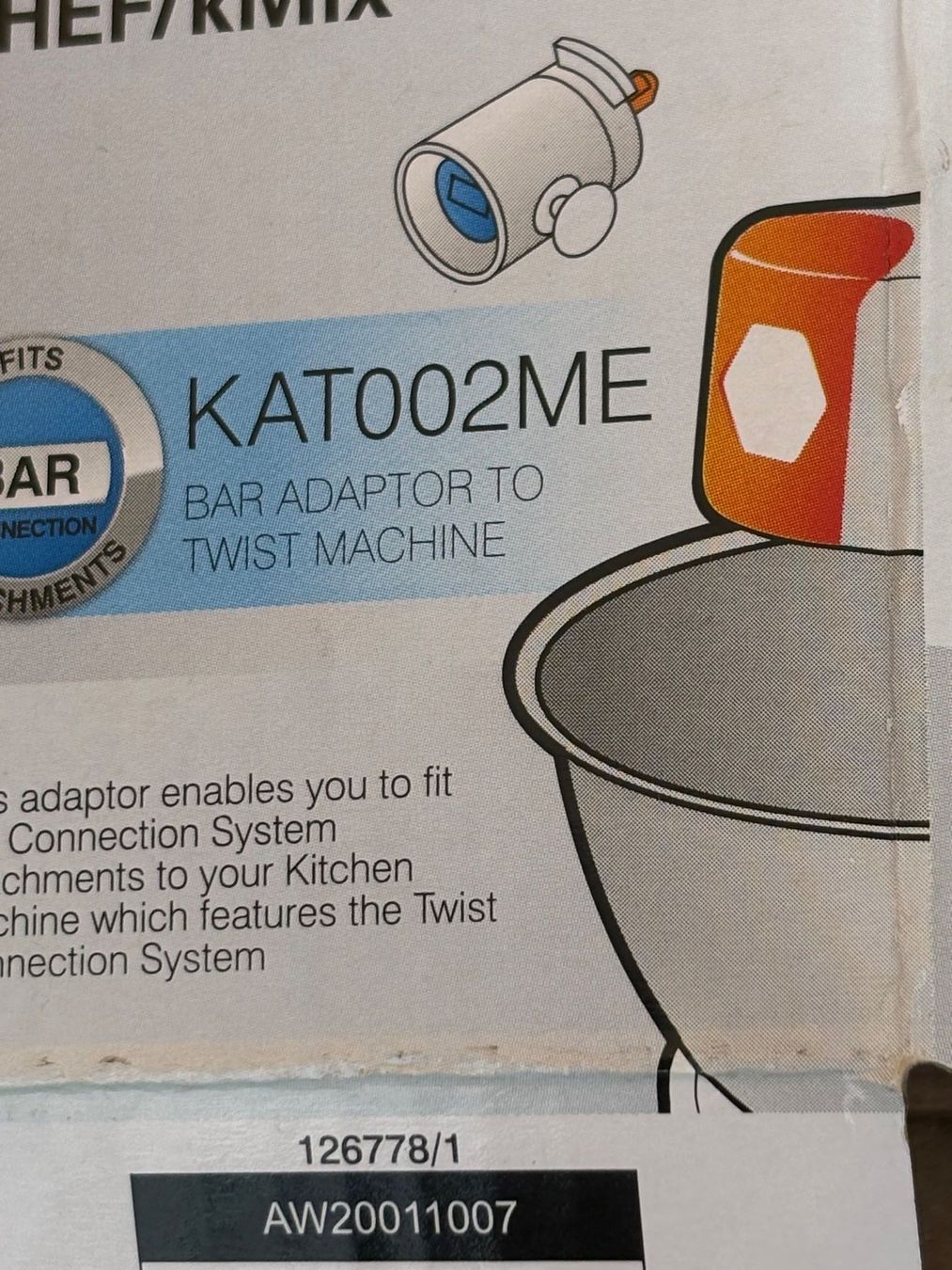 Kenwood Unità & Adattatore: Kenwood Adapter CHEF / KMIX     KAT002ME – Usato da Wil SG venduto da rolandsflohland 1