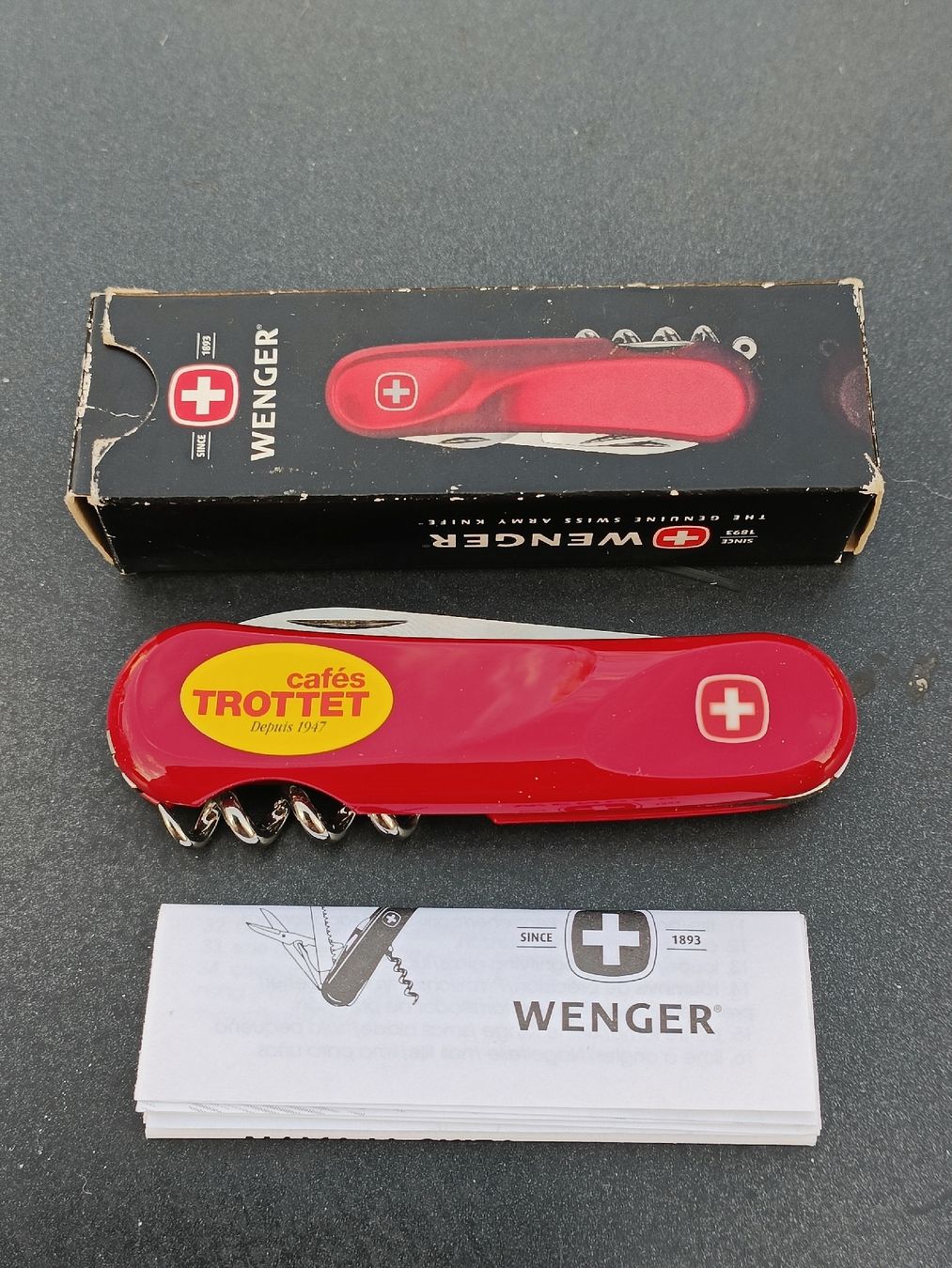 Wenger Coltelli tascabile: Sackmesser Wenger Delemont Evolution serie - Trottet Cafes – Nuovo (secondo la descrizione) da Brugg AG venduto da Ente015