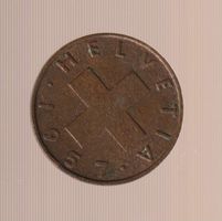 MONETA SVIZZERA 2 centesimi 1957 usata - circolata Rame