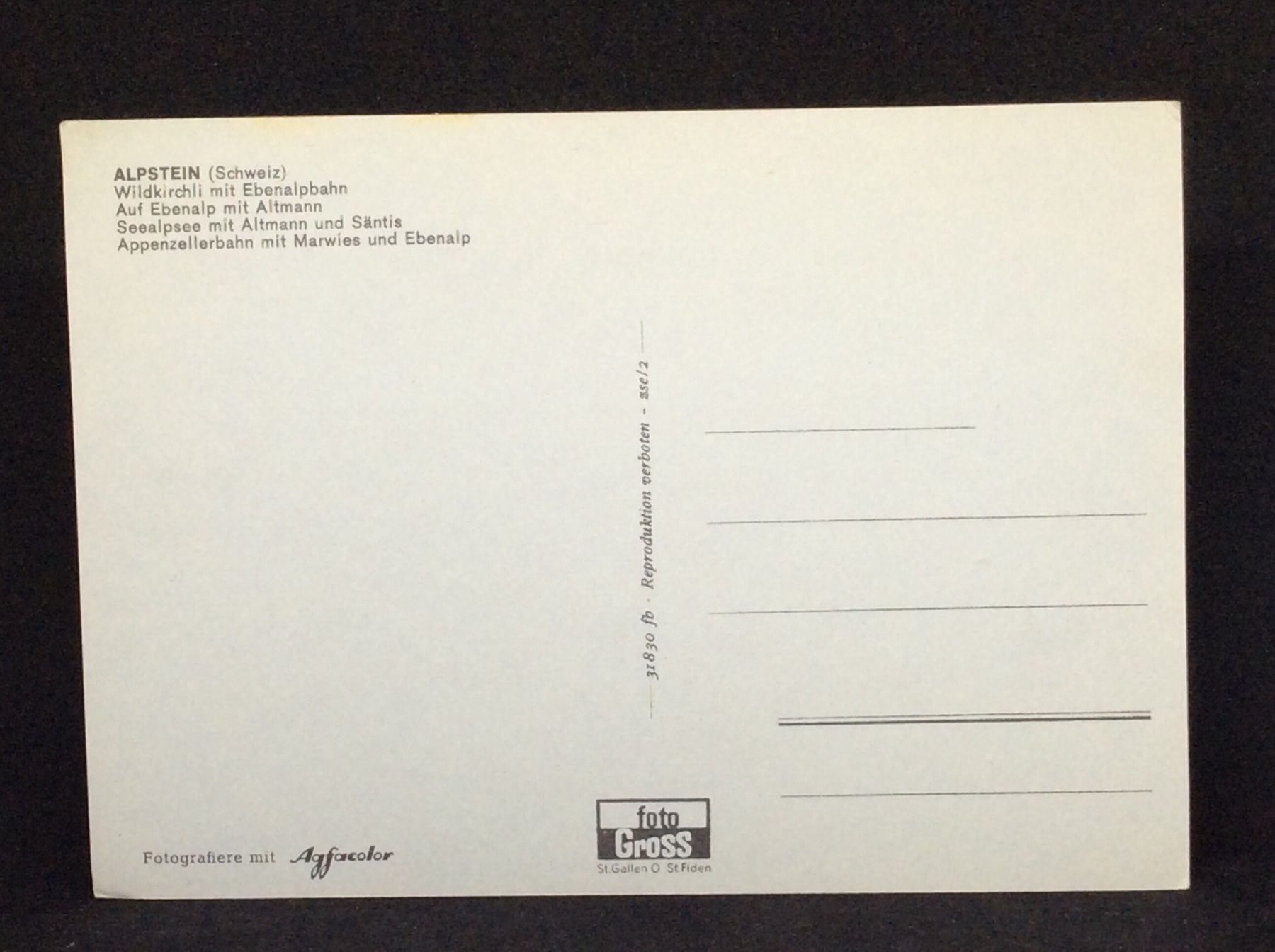 Cartes postales: Alpstein – D'occasion à Widnau par Brusi9 1