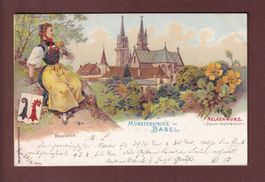 BASEL - Baslerin - Nelkenwurz - 1901 Litho Künzli