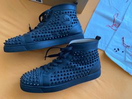 Edle Louboutin Sneaker Nieten Schwarz Gr.45