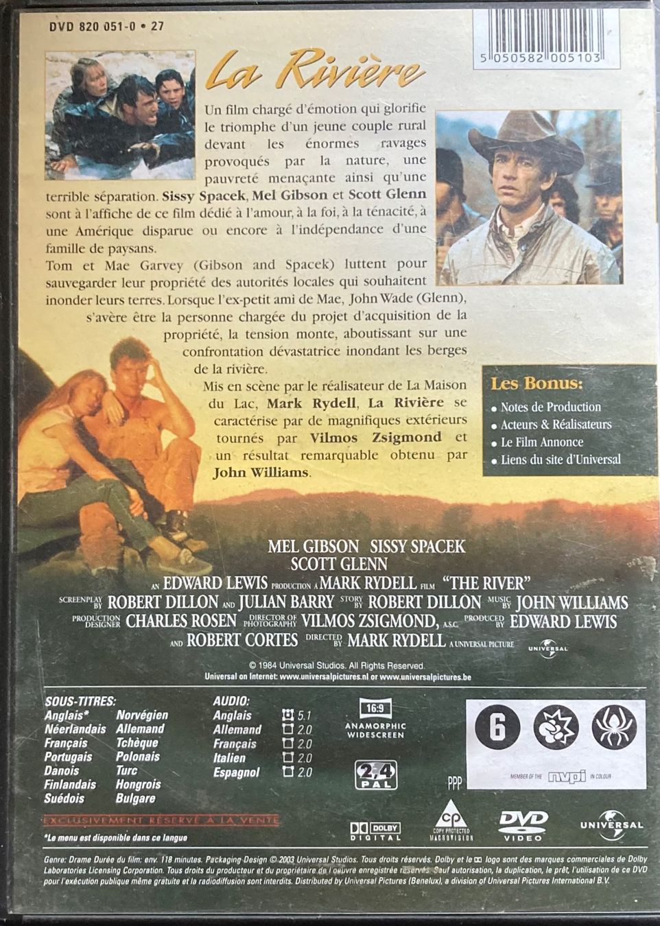 Tutti i DVDs: LA RIVIERE – Usato da Poliez-Pittet venduto da Newtown-Records 1