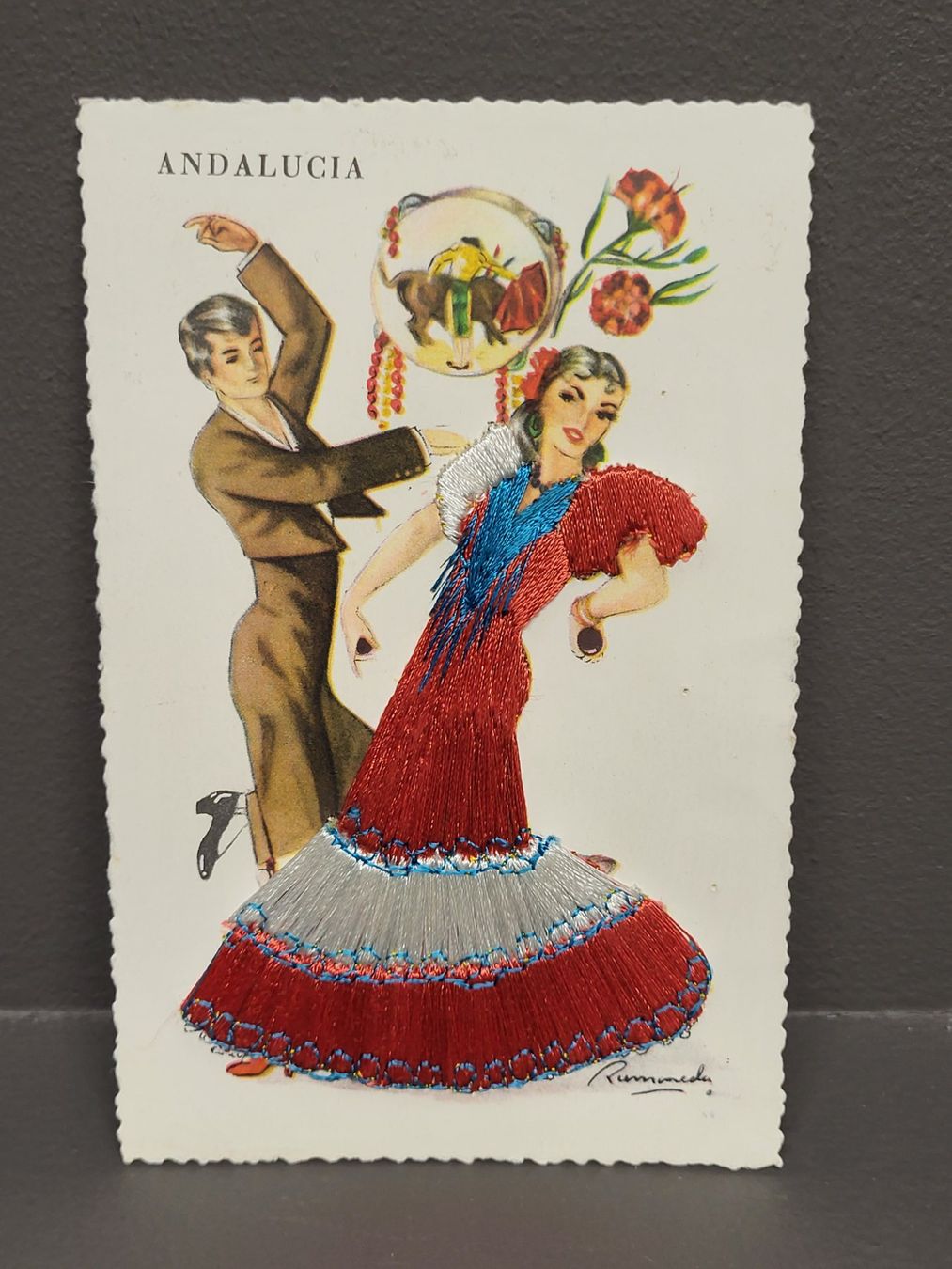 Cartoline postali: Postkarte bestickt Spanien – Usato da Zürich venduto da BOAC1943