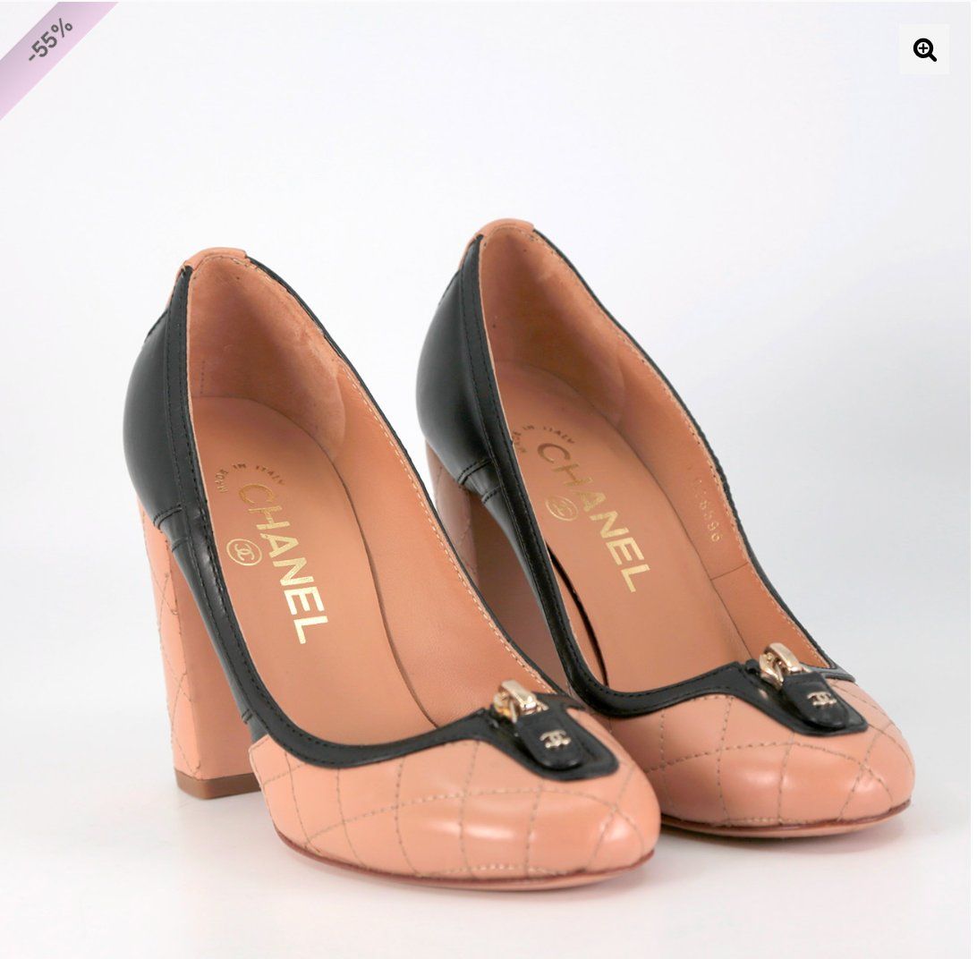 Chanel Scarpe da donna: Escarpins T.35.5 beige Chanel – Usato da Delémont venduto da Le38.shop