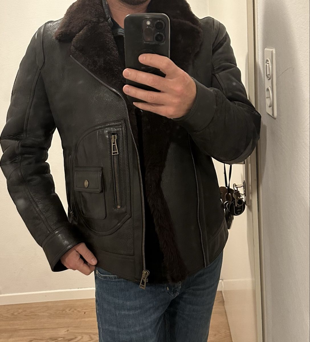 Belstaff Jacken: Belstaff Danescroft Lammfelljacke, Grosse 48 – Gebraucht aus Forch von Joedassin_79 1