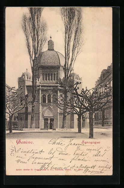 Cartes postales: AK Genève, Synagogue, Synagoge – D'occasion à Berlin par bartko-reher