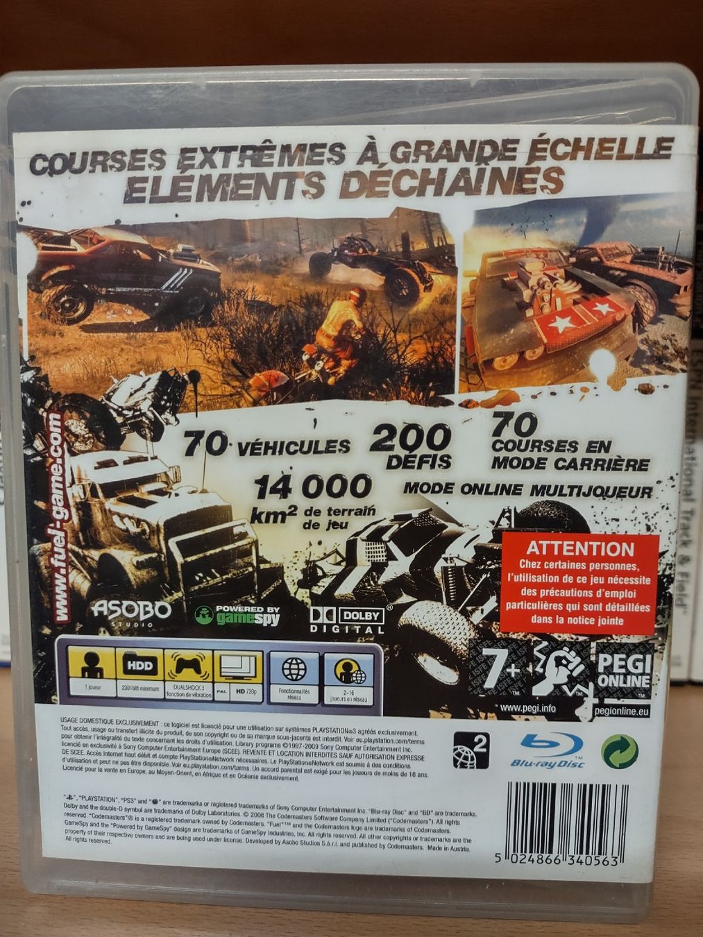 Sony Giochi: Fuel PS3 Jeu de Course - Action, Sensations Fortes! – Usato da fribourg venduto da GameSpot 1