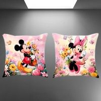 ✨🐭 Mickey & Minnie Kissenbezüge Set – Blumenzauber 🌺✨