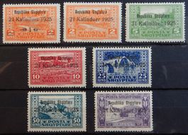 Albanien Kat. 111-117 * 1925 Kat. 25 Euro