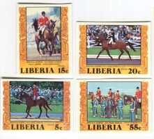 Briefmarken "Pferdesport". Liberia.