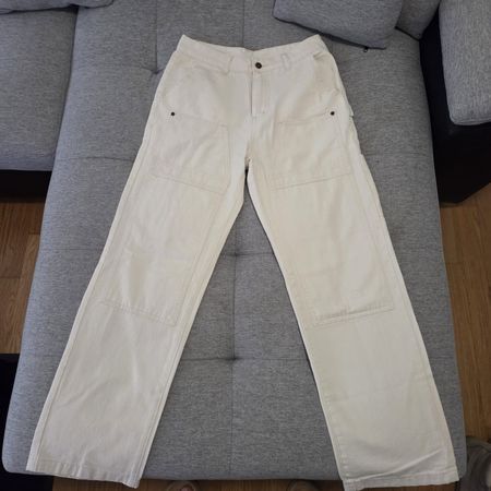 Jeans Manfinity Rivet Rise,bianco crema,taglia 46 nuovo