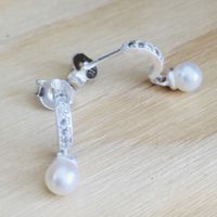 Ohrstecker Silber 925, Zirkonia & Zuchtperlen (OH397)