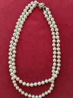 Elegante Perlenkette mallorquinische, zweireihig, 1950