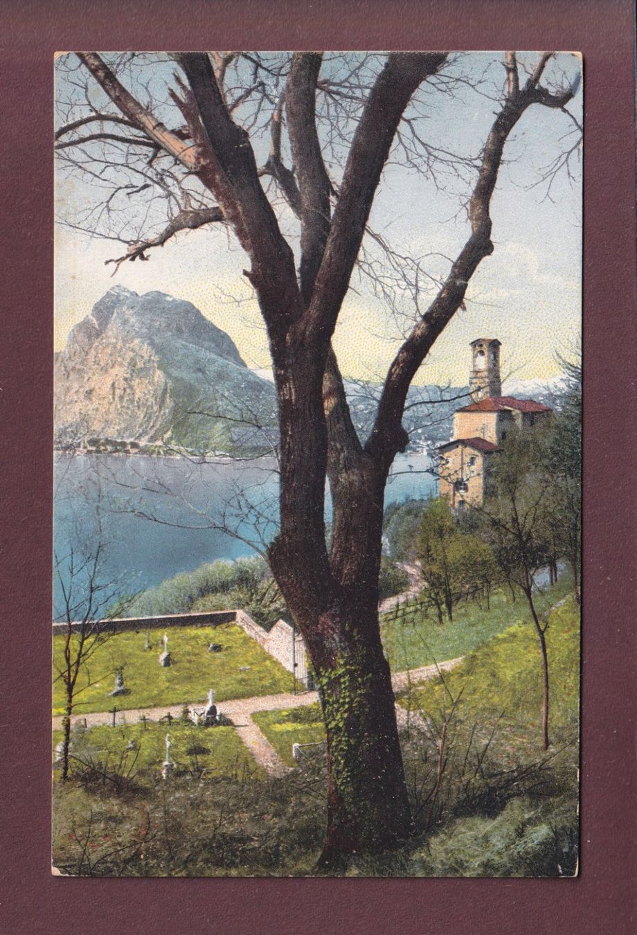 Cartoline postali: CASTAGNOLA - Chiesa – Usato da Pully venduto da nicecards