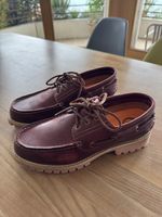 Timberland Like Bootsschuhe Boat Shoes Leder dunkelrot Gr 43
