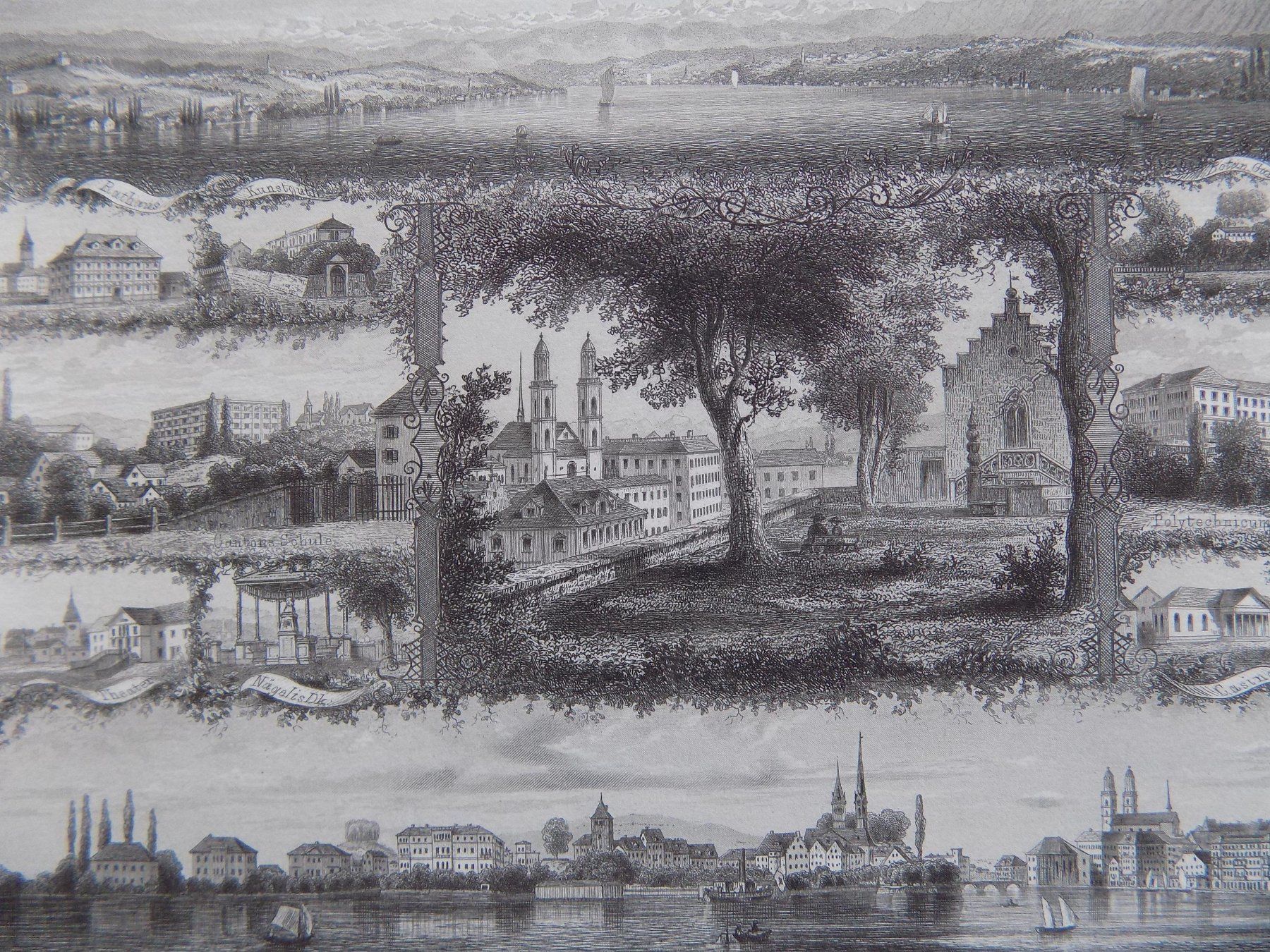 Gravures: Zürich Souvenirblatt von Ringger – D'occasion à Risch par Rischli15 8