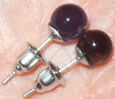 Ohrringe L-8510 – Amethyst Kugel 6mm 1 Paar