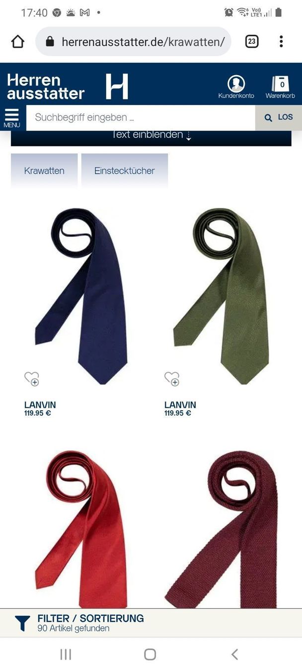 Lanvin Cravatte: Krawatte LANVIN Paris – Usato da Winkel venduto da Luxtime 8