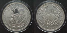 SÜDAFRIKA 1 Rand 1994, NATURSCHUTZ, Silber PP