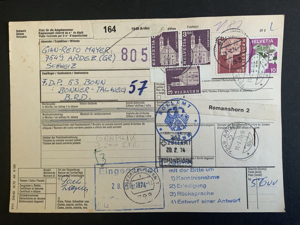 Tous les timbres: Ardez.         Briefmarken – D'occasion à Binningen par chr_cr5n