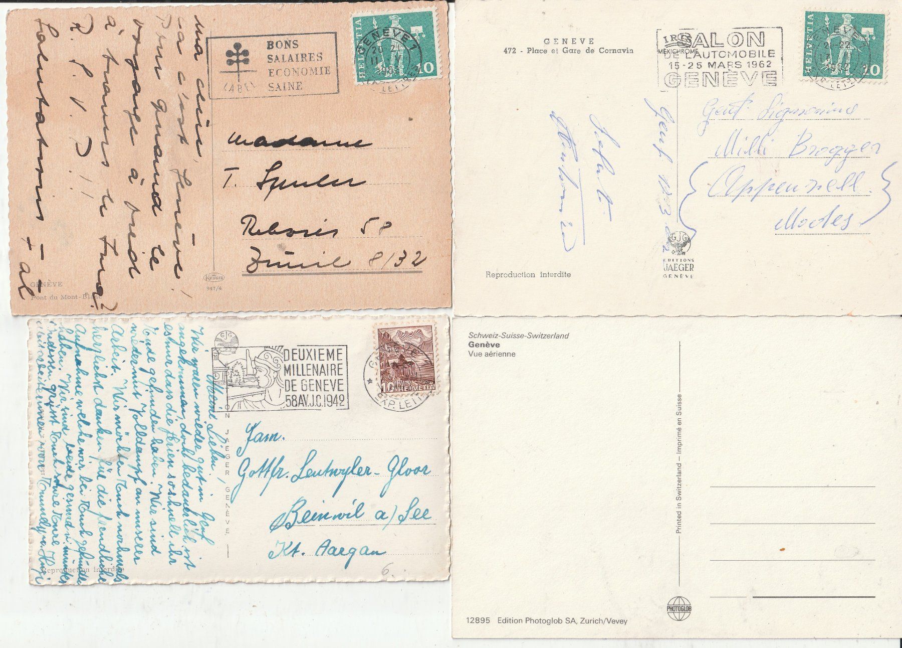 Cartoline postali: 16 Diverse Karten Genf – Usato da Lumbrein venduto da made02 1