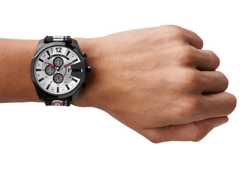 Neue DIESEL Mega Chief DZ4512 Herren Uhr mit Nylon Band 4