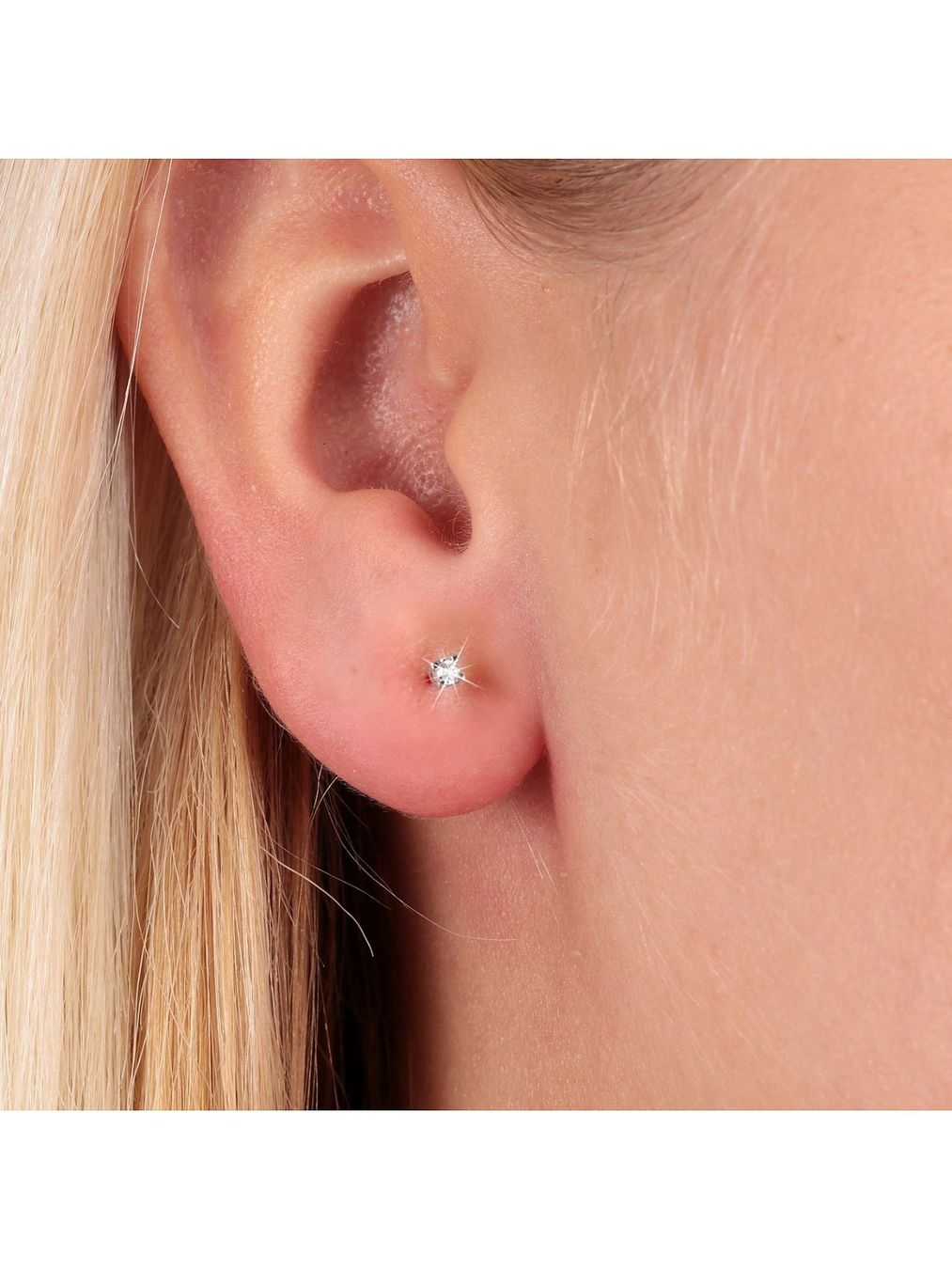 Orecchini pendenti & Orecchini a lobo: Ohrstecker 375er Weißgold 2 Diamant – Nuovo e nell'imballaggio originale da Hemmental venduto da 18kGold 3