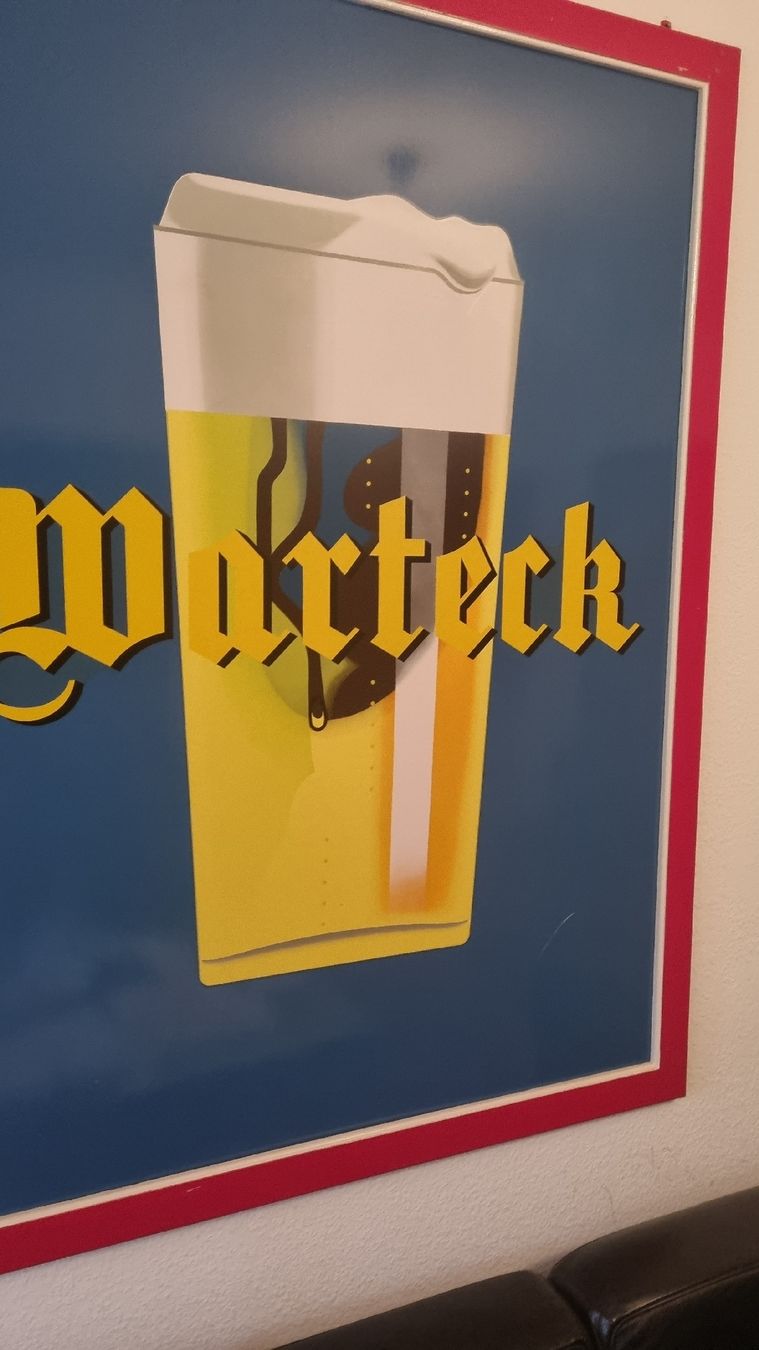 Foto & Immagini: Warteck Bier Werbebild Vintage Deko Bar – Difettoso da Basel venduto da Jcva