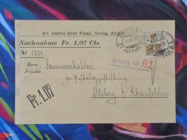 CL26 Carte Postale + Timbre Suisse 1911