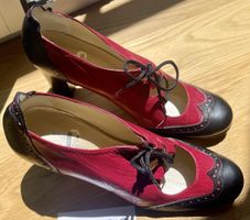 Boutique Sacapuce Paris Damen-Lederschuhe Grösse 43, rot/sch