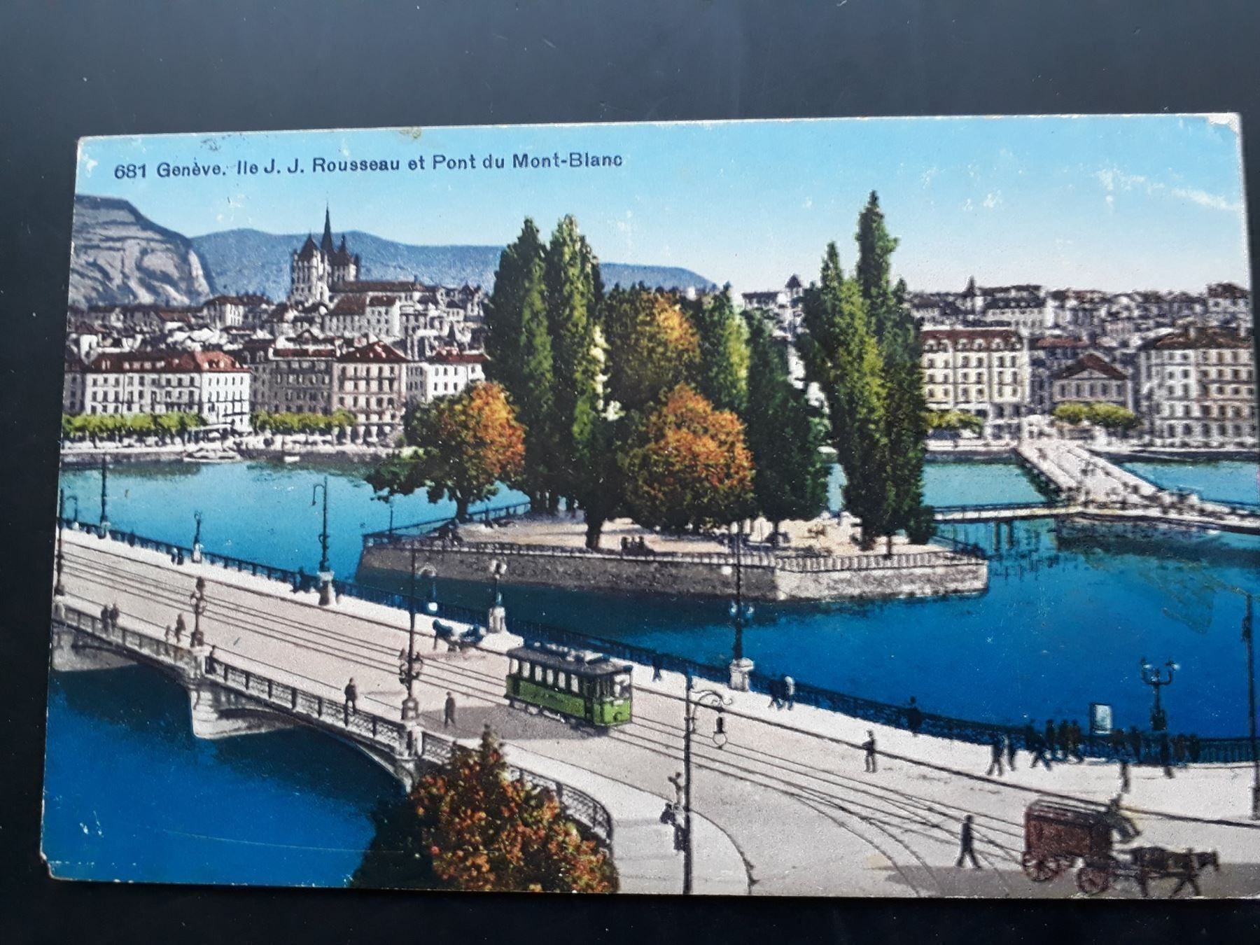 Ansichtskarten: AK Genf, Ile J.J. Rousseau – Gebraucht aus Herzogenbuchsee von Herkules9