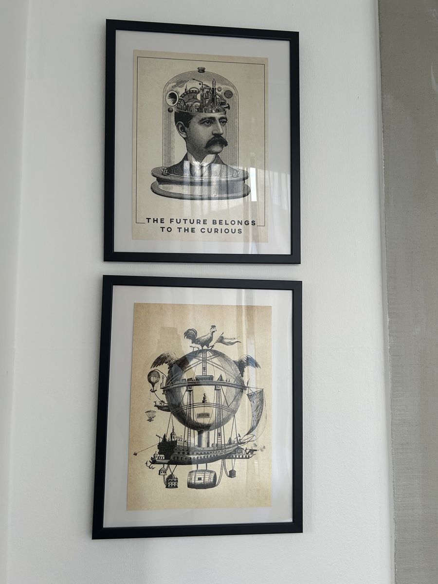 Posters & Illustrations: 2er Set gerahmte Vintage Kunstdrucke – D'occasion à Zürich par Asdf84 1