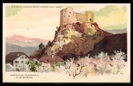 AK Falkenstein, Blick auf die Burgruine