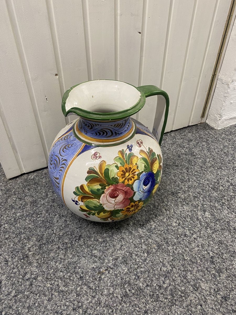 Vasi & Recipienti: Tonkrug, handbemalt - Blumendekor – Usato da Wiesendangen venduto da argon03 1