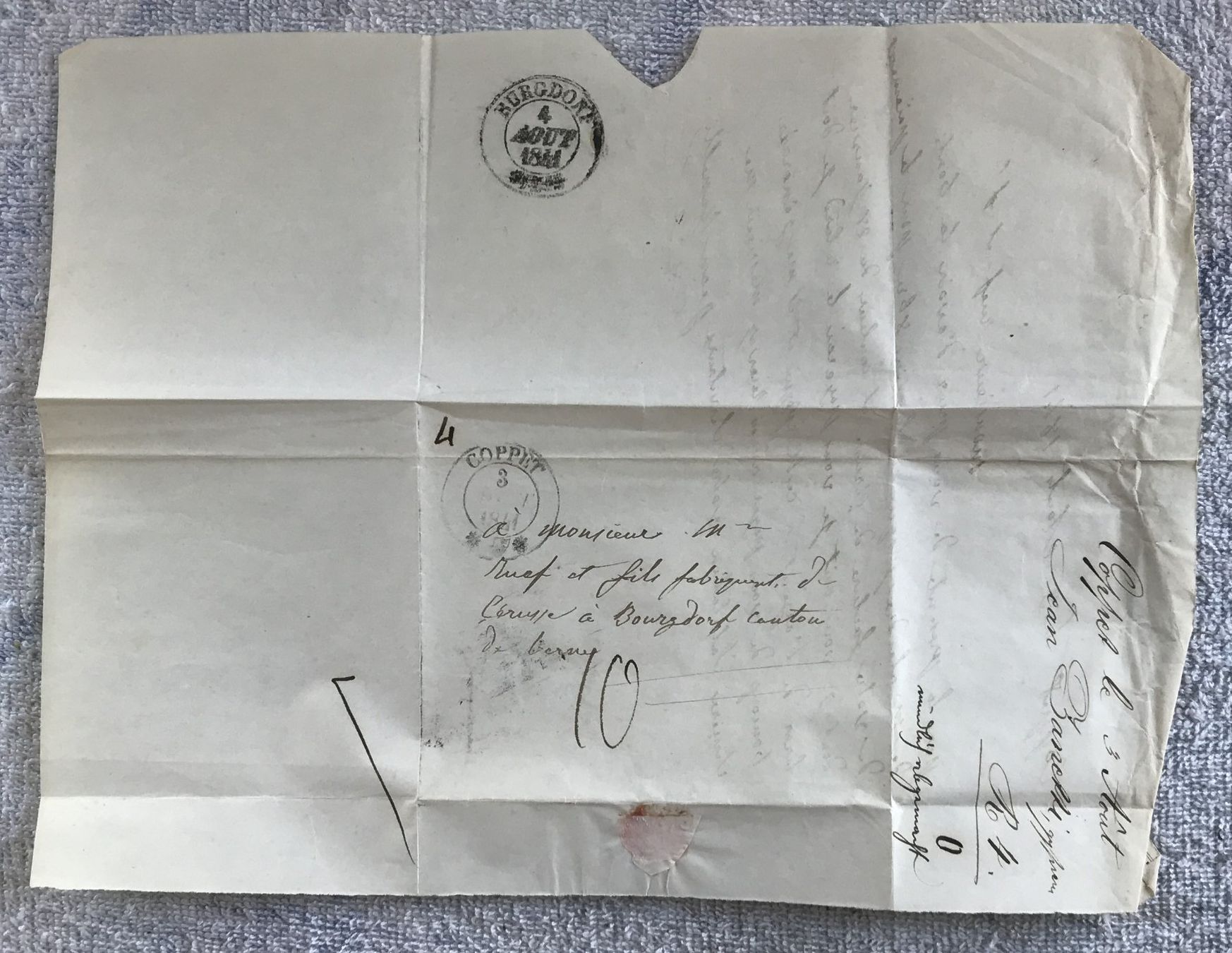 Documenti: ANTIKER BRIEF 1841 – Usato da Ostermundigen venduto da wini63 1