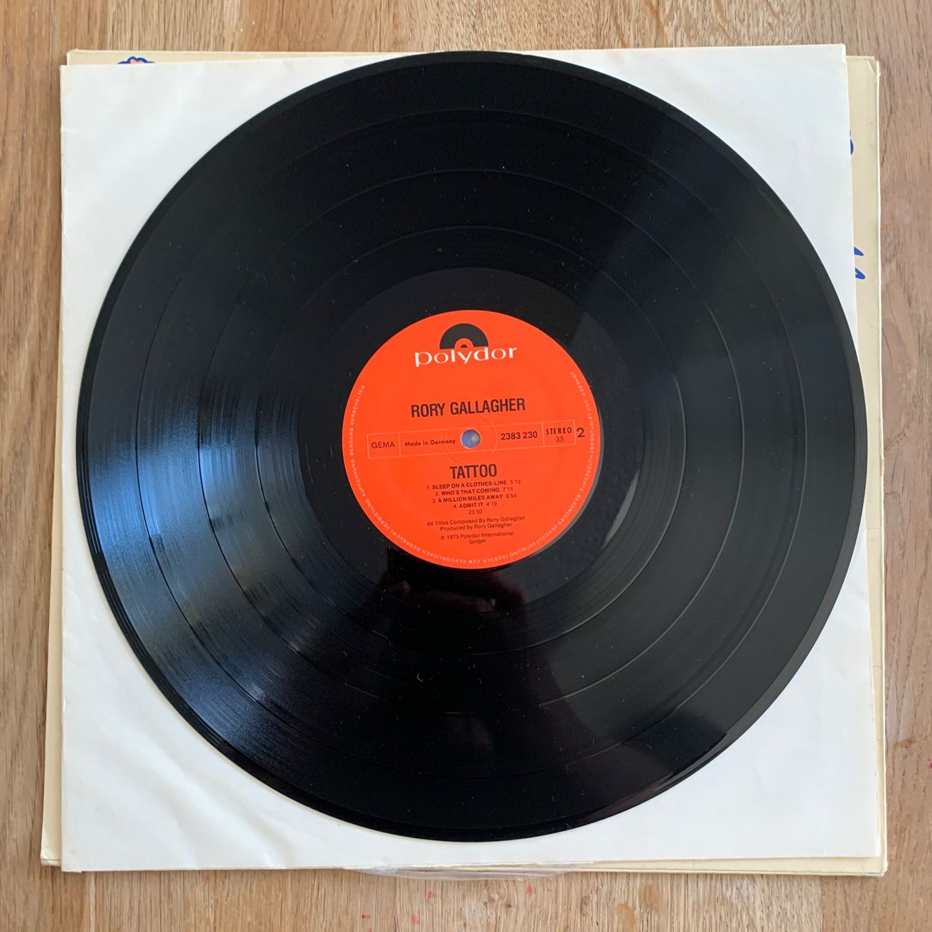 Dischi in vinile: RORY GALLAGHER - TATTOO...OG GER 1973...VG++/VG+ – Usato da Gals venduto da Diskopatshop 2