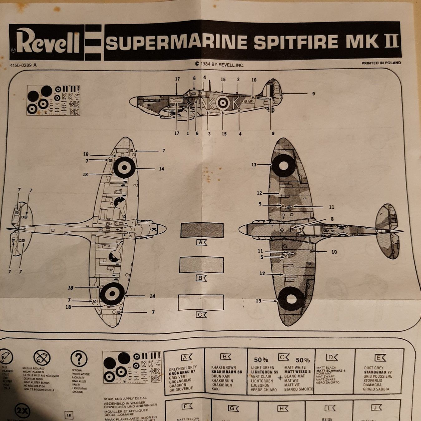 Revell Modellbausätze & Standmodelle: 3120 ... Sp. Spitfire Mk II ... Revell 04150 – Gebraucht aus Bonstetten von Benibanny59 1