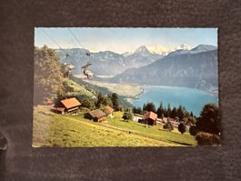 Carte postale: Télésiège Schynige Platte 1954 lac lac Brienz