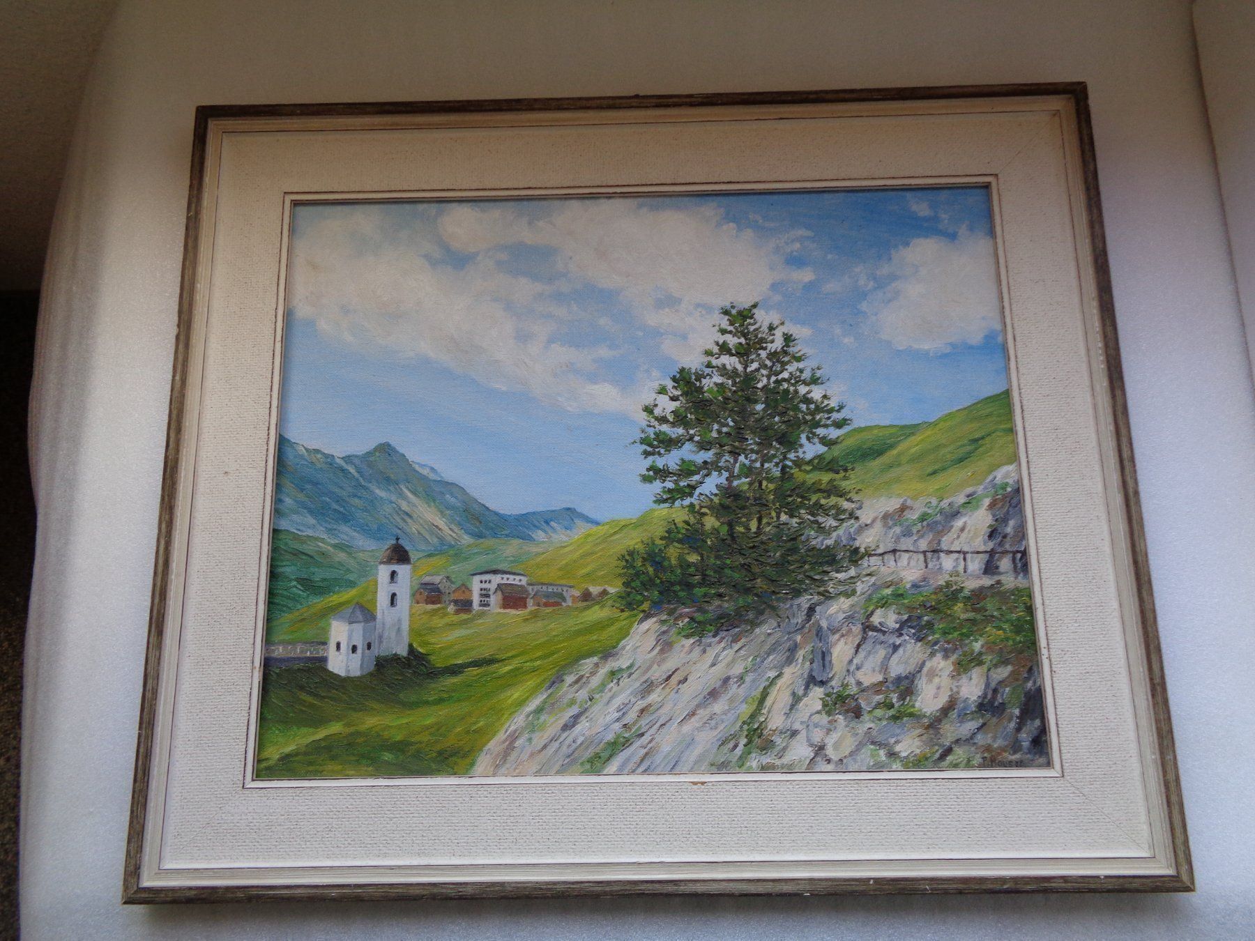 Gemälde: GEMÄLDE AVERS-CRESTA GRAUBÜNDEN SIGNIERT – Gebraucht aus Henggart von Pascha22
