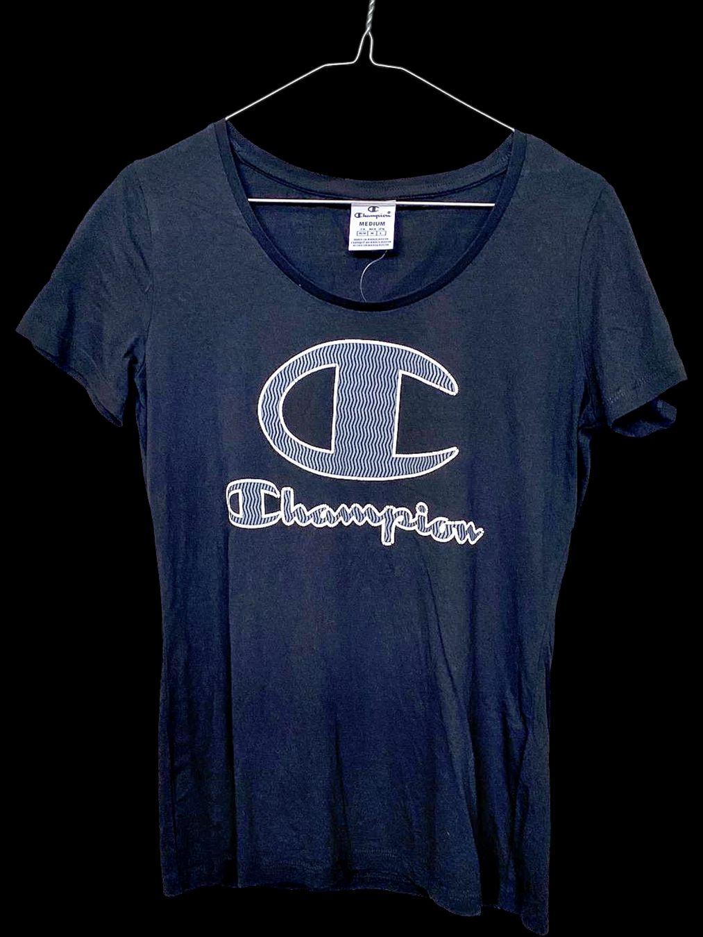 Champion T-Shirts: Champion Schwarzes T-Shirt mit Logo - Größe Medium – Gebraucht aus Zug von vinokilo 1