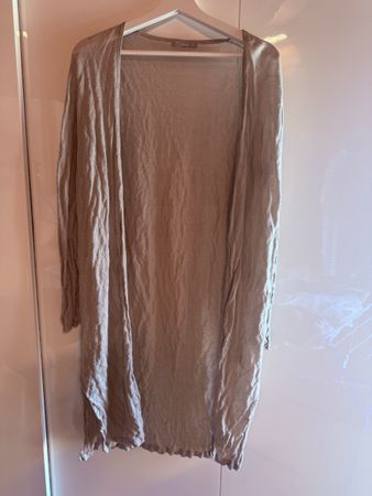 Damen Cardigan Nile beige lang geschnitten Groesse M