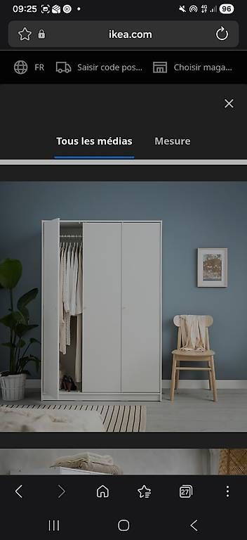 Ikea Armadi: Armoire blanche Kleppstad Ikea occasion – Usato da Neuchâtel venduto da syr_v6t5 3