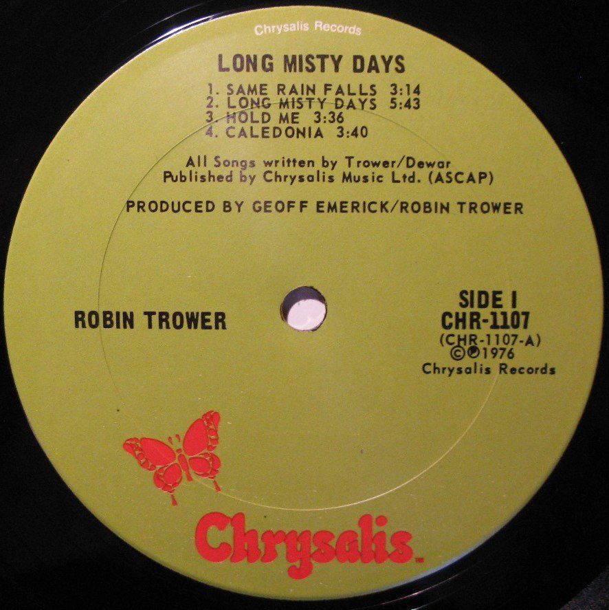 Vinyles: ROBIN TROWER "Long Misty Days" FIRST PRESS LP IN VG++/EX TOP – D'occasion à Monthey par Pingmub 3