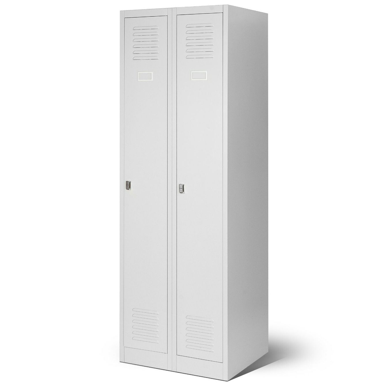 Schränke: Schliessfachschrank 2 Fächer - Grau/Grau – Neu und originalverpackt aus Wallenwil von toesstal-vertrieb