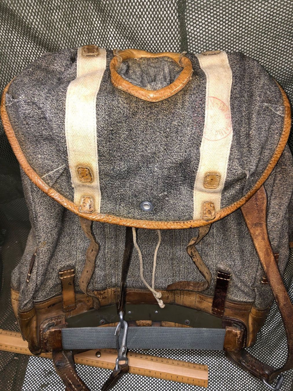 Schweizer Armee Zaini: Schweizer Armee Militär Gebirgsrucksack Rucksack WW2 – Usato da Madiswil venduto da TEMISO 3