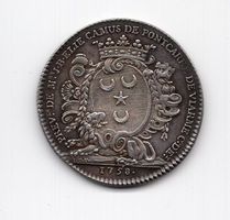 (1892) France, Silbermünze 1758, Camus de Pontcarre, Ø32mm