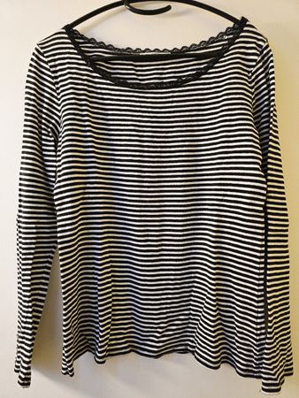 Pull Esprit EDC rayé noir/blanc L